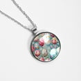 thumbnail image 4 of Easter Glass Design Circular Pendant Necklace - Womens Necklaces, 4 of 5