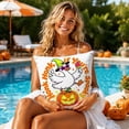 thumbnail image 5 of Halloween Throw Pillow Covers 18x18 Inch, Rustic Linen Printed Decorative Square Pillowcases, Farmhouse Holiday Cushion Covers for Couch Sofa Living Room Bedroom Outdoor Home Decor, 5 of 6