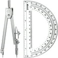 thumbnail image 3 of CCOCC Student Protractor,180 Degree,Clear Classic Compass Set,1 Pcs, 3 of 7
