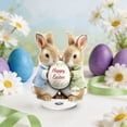 thumbnail image 2 of Cheapark Easter 2D Bunny and Egg Rotating Acrylic Decoration Spring Table Centerpiece with Spinning Base for Holiday Display, 2 of 6