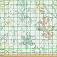thumbnail image 2 of Ambesonne Marine Fabric by the Yard Upholstery, Underwater Animals Doodle, 10 Yards, White Multicolor, 2 of 5
