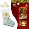 thumbnail image 4 of Coolnut 17.7 Inch Christmas Stockings, 1 PCS Vintage Wooden Flowers Presonalized Large Stocking Sock for Family Holiday Xmas Party Decorations, 4 of 7