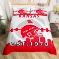 thumbnail image 1 of Juego de ropa de cama de fútbol americano para gemelos, funda nórdica de fútbol americano para adolescentes., 1 of 7