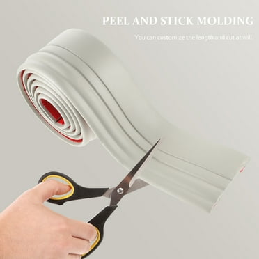 1 Roll Peel and Stick Molding Floor Baseboard Trim Self Adhesive Baseboard Molding 2 Meters
