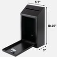 thumbnail image 2 of Caja de donación EIENHOSHI de metal montada en la pared con cerradura negra, paquete de 1, 2 of 6