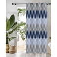 thumbnail image 3 of Blue Navy Grey Thermal Insulated Blackout Curtains for Bedroom 63 Length Geometric Medieval Room Darkening Curtain 1 Panel Grommet Window Curtain Drape for Living Room Nursery Room, 3 of 7