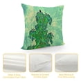 thumbnail image 4 of YINGXI Green Pillow Covers Painting Cushion Covers Square Decorative Pillow Cases for Sofa Couch 20x20in, 4 of 5