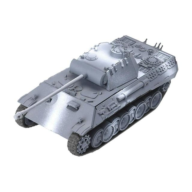KLKCMS 1/72 Tank Model Puzzle DIY Assemble Party Favors Collectible Battle Tank Toy for Gray