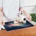 thumbnail image 4 of WOBOGO Acrylic Serving Trays 15.7x11.8 Inch Spill Proof Clear Decorative Organizer with Handle Clouds Dense Sky, 4 of 7