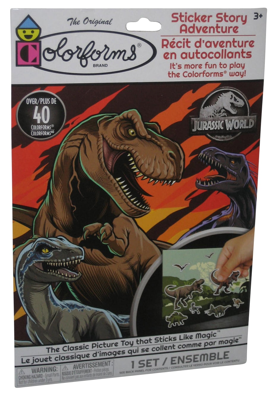 Fun Pack for Children Ages 3+ DINOSAURS Jurassic World Colorforms 