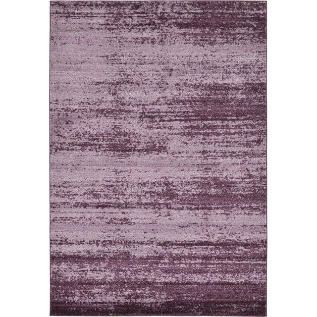 Unique Loom Tapis de Collection Del Mar - Design Tonal Moderne Inspiré de la Transition (6' 0 x 9' 0 Rectangulaire, Violet / Violet Aubergine)