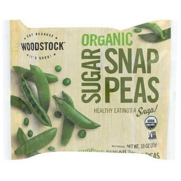 Woodstock Farms Organic Sugar Snap Pea, 10 Ounce -- 12 per Case.