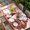Pink, variant on Red Valentine's Day Table Cloths for 6 Foot Rectangle Tables, Romantic Love Heart Roses Gnomes Plaid Patio Waterproof Elastic Fitted Tablecloths, Washable Rectangular Table Cover for Camping