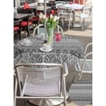 thumbnail image 5 of Outdoor Tablecloths with Umbrella Hole & Zipper, Grey Black Boho Round Tablecloths 60 Inch, Vintage Ethnic Tribe Abstract Art Waterproof Table Cloth, Patio/Pool/Picnic Table Covers, 5 of 8