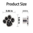 thumbnail image 3 of Yimiti 4Pcs Car Rhinestone Tire Valve Stem Cover Feet Bear Paw Shape,Black, 3 of 8