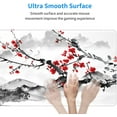 thumbnail image 5 of Watercolor Japanese Cherry Blossom Mouse Pad 31.5 X 11.8 Inch XL Red Floral Design Extended Gaming Mousepad Large Non-Slip Rubber Base Keyboard Desk Mat with Stitched Edges for Gaming and Office, 5 of 6