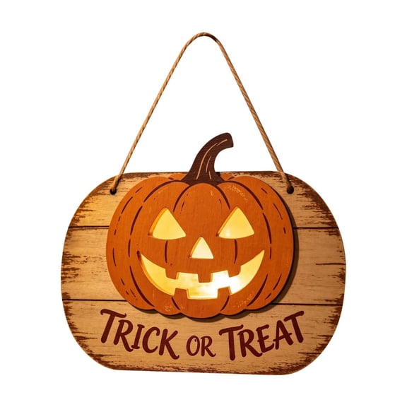 RUIG Thanksgiving Pumpkin Decoration Wooden Door Wreath for Front Door Sign Wall Signs,Pumpkin Fall Sign Hanging for Home Wall Decor Halloween Party Outdoor Indoor Supplies