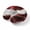 Red, variant on Neck Pillow, Marble Red Memory Foam U-Shaped Travel Pillow for Airplane Car Train Office Nap, Portable Soft Head Neck Support for Sleeping & Reclining Modern Abstract Gold White Brick Stone Motif