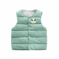 thumbnail image 2 of EQWLJWE Autumn And Winter Baby Boys Girls Baby Print Cardigan Vest Down Cotton Vest Inside And Outside Wear Girls' Outerwear Holiday Clearance, 2 of 5