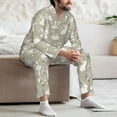 thumbnail image 7 of Picia Rabbit And Flower Pattern Men’s Long-Sleeve Sleepwear Set - Soft 2-Piece Loungewear with Pockets, Comfy PJs for Relaxing Nights-Large, 7 of 7