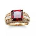 thumbnail image 2 of EOEMY Women Red Cubic Zircon Ring Fashion Gold Plated Party Jewelry Sz 6-10-8, 2 of 3