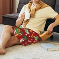 thumbnail image 5 of Balery X-mas and New Year Men's Cotton Knit Pajama Shorts Waistband & Pockets,Short Pajama Pants-X-Large, 5 of 8