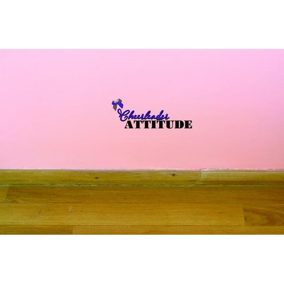 Custom Decals Cheerleader Attitude Wall Art Size: 16 X 60 Inches Color: Black
