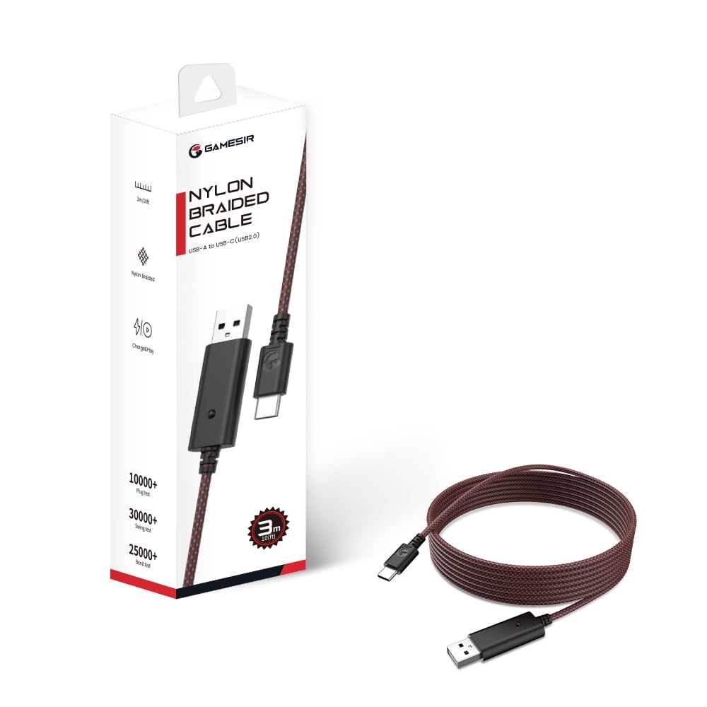 GameSir USB-C Cable for G7 SE, G7, T4 Kaleid (Black & Red)