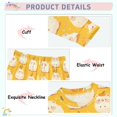 thumbnail image 4 of Dailycode Cotton Pajama Set Snug Fit Long Sleeve Top and Pants for 18M-8Y Lovely Capybara and Orange, 4 of 7