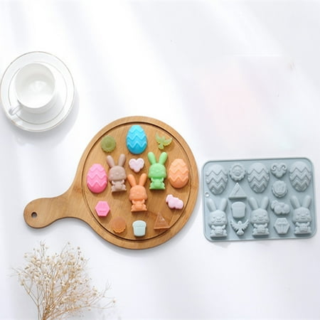 

WEPRO Cute Bunny And Easter Eggs Cake Molds Chocolate Cake Molds Silicone Molds Baking Tools