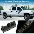 thumbnail image 2 of Interruptor de ventana eléctrica Unique Bargains para el lado del conductor delantero izquierdo para Chevrolet Silverado 1500 2500 3500 Negro, 2 of 7