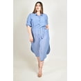 thumbnail image 1 of Vestido largo a rayas Roman Fashion /Tallas Extras, 1765-1 (Azul marino) azul marino 42, 1 of 6