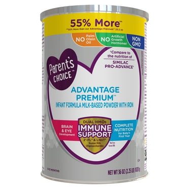 Parent's Choice Advantage Premium Powder Baby Formula with Iron, 36 oz Canister