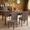 thumbnail image 6 of AFO Upholstered Dining Chairs Set of 6, Fabric Parsons Kitchen Chairs with Nailhead Trim, High-Density Cushion & Solid Wood Legs, For Dining Room, Living Room, Restaurant & Cafe, Camel, 6 of 8