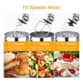 thumbnail image 4 of Stand Mixer, Acekool 7.5 Qt 10 Speed Tilt Head Electric Mixer, Silver, 4 of 7