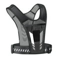 thumbnail image 2 of Chaleco para correr, bolsa deportiva, bolsa de pecho con tiras reflectantes para hombres y mujeres, equipo transpirable para correr de noche, para Negro, 2 of 8