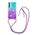 thumbnail image 1 of Funda para Samsung Galaxy A55 5G Brillantina Líquida Divertida Reluciente y con Cristales en Movimiento Cuerpo Cruzado con Cordón Ajustable, 1 of 5