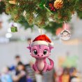 thumbnail image 4 of Christmas Big Sales! Christmas Ornaments for Kids Christmas Dinosaur Pendant Christmas Car Decoration Acrylic Flat Pendant, 4 of 4