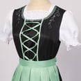 thumbnail image 5 of Bjutir Women'S German Dress Women Casual Solid Dress Strap Waist Short Sleeve Round Neck Apron Dress Two Piece Dress Sets, 5 of 7