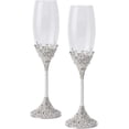 thumbnail image 3 of Set de copas de champán de cristal, copas de boda para novios, vasos para brindis, juegos de regalo para parejas, regalo de compromiso, boda o inauguración de una casa, 3 of 4