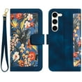 thumbnail image 1 of Compatible with Samsung Galaxy S23 5G Vintage Flower Wallet Case Magnetic Closure Cover with Card Slots, 1 of 5