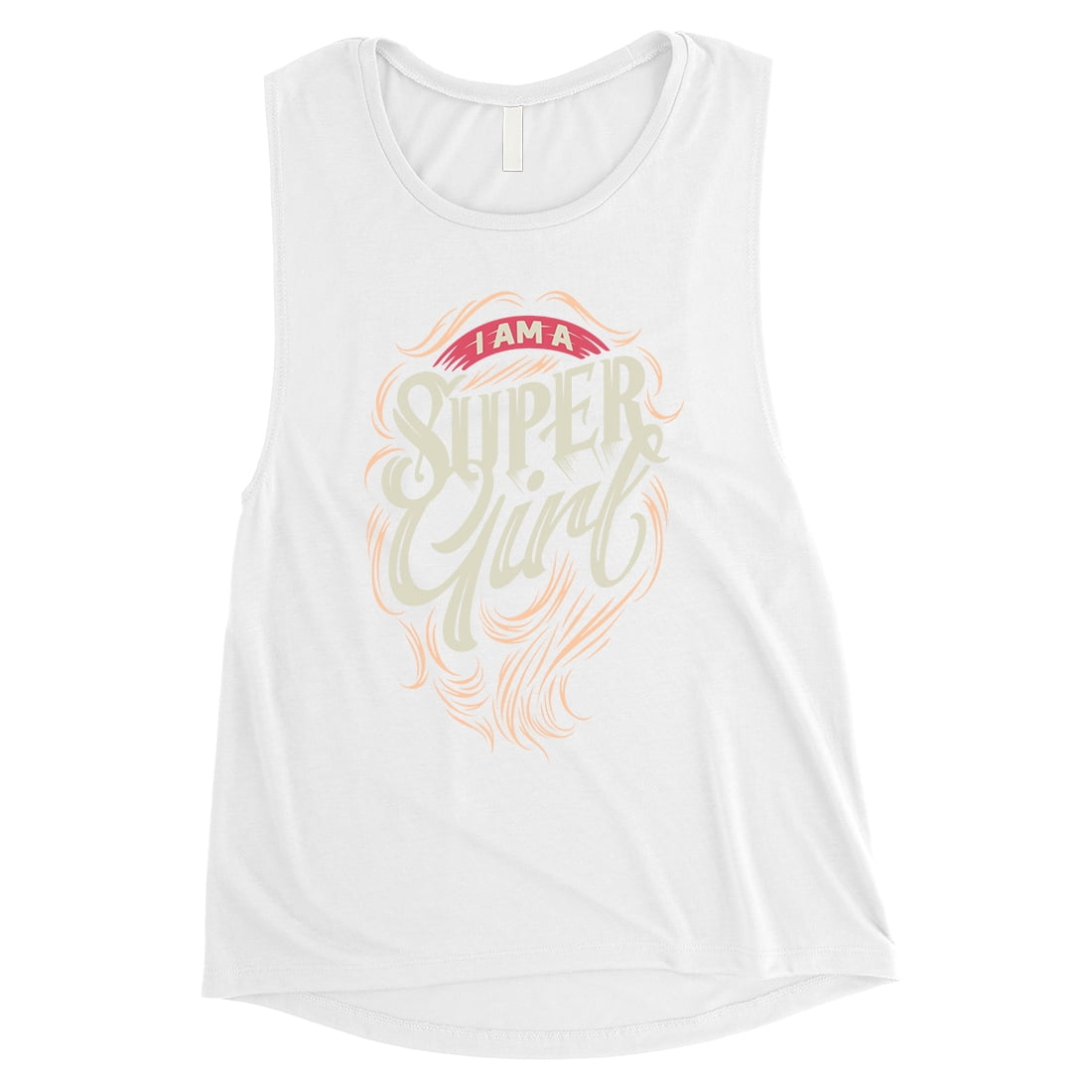 Girl Hair Womens White Muscle Shirt 