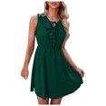 thumbnail image 1 of Moda mujer verano casual suelto sin mangas volantes vestido Fridja  hjkh3115, 1 of 9
