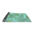 thumbnail image 2 of Ahgly Company Indoor Round Patchwork Light Blue Transitional Area Rugs, 4' Round, 2 of 4