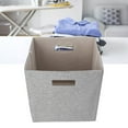 thumbnail image 4 of Foldable Storage Box, Practical Folding Handle Design Storage Bin Dark Grey  For Hotel, 4 of 8