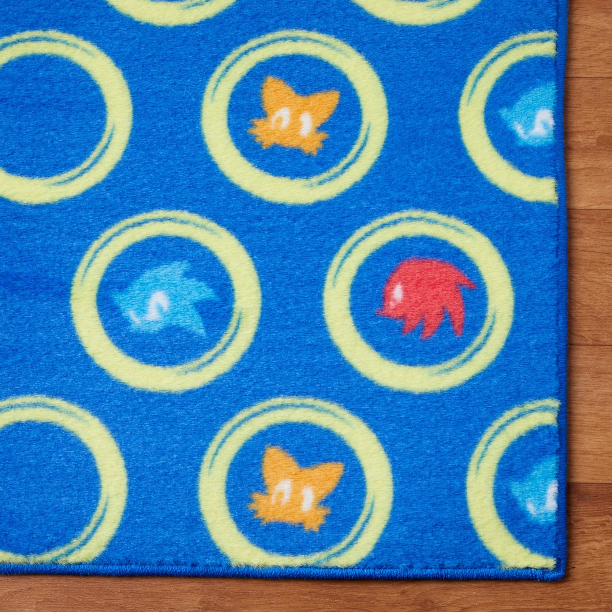 Sonic the Hedgehog Kids Faux Fur Accent Rug, 30 x 46, Blue