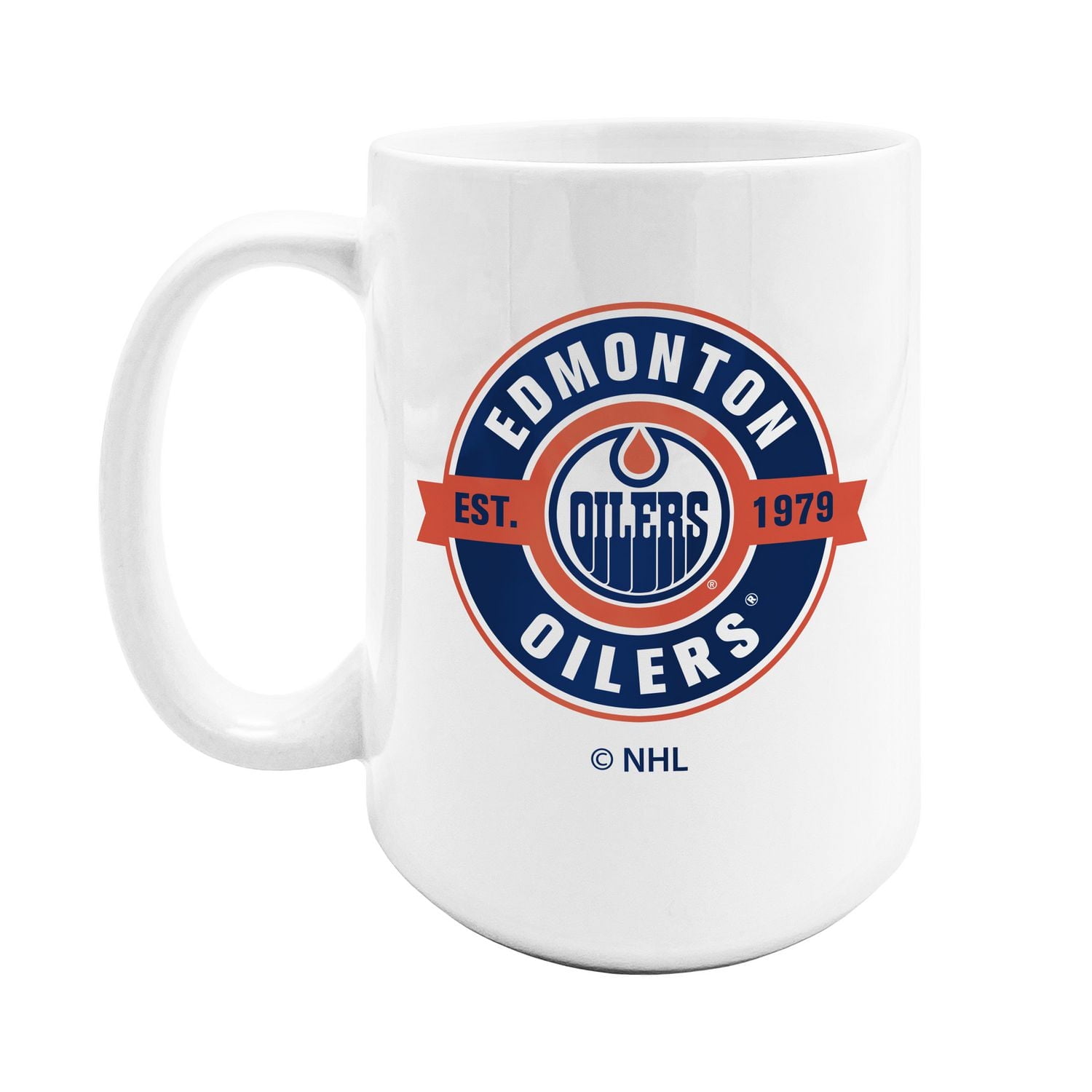 OFFICIALLY LICENSED NHL 15OZ SUBLIMATED COFFEE MUG EDMONTON OILERS