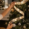 thumbnail image 5 of Christmas Ribbon LED String Lights, Satin Bow Copper Wire Decor, Christmas Tree Decoration Pendant Lights, 5 of 6