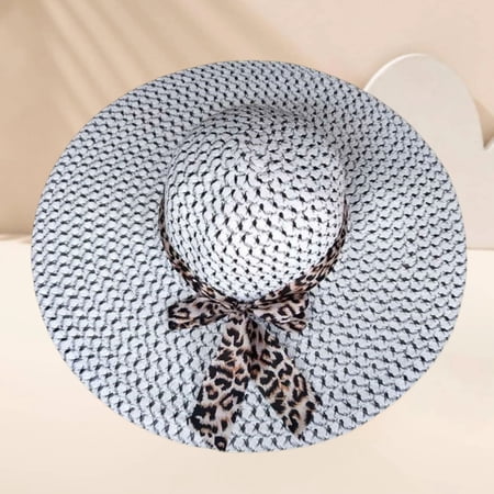 Kelon Women Foldable Straw Sun Hat Woven Beach Travel Headgear UV Protection Wide Brim Summer Outdoor Hat One Size Sun Hats