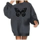 thumbnail image 1 of Camisas sexy de invierno para mujer Cuello redondo Manga larga Tops Impreso Sudadera regular Blusa Fridja fjkfkj855, 1 of 4